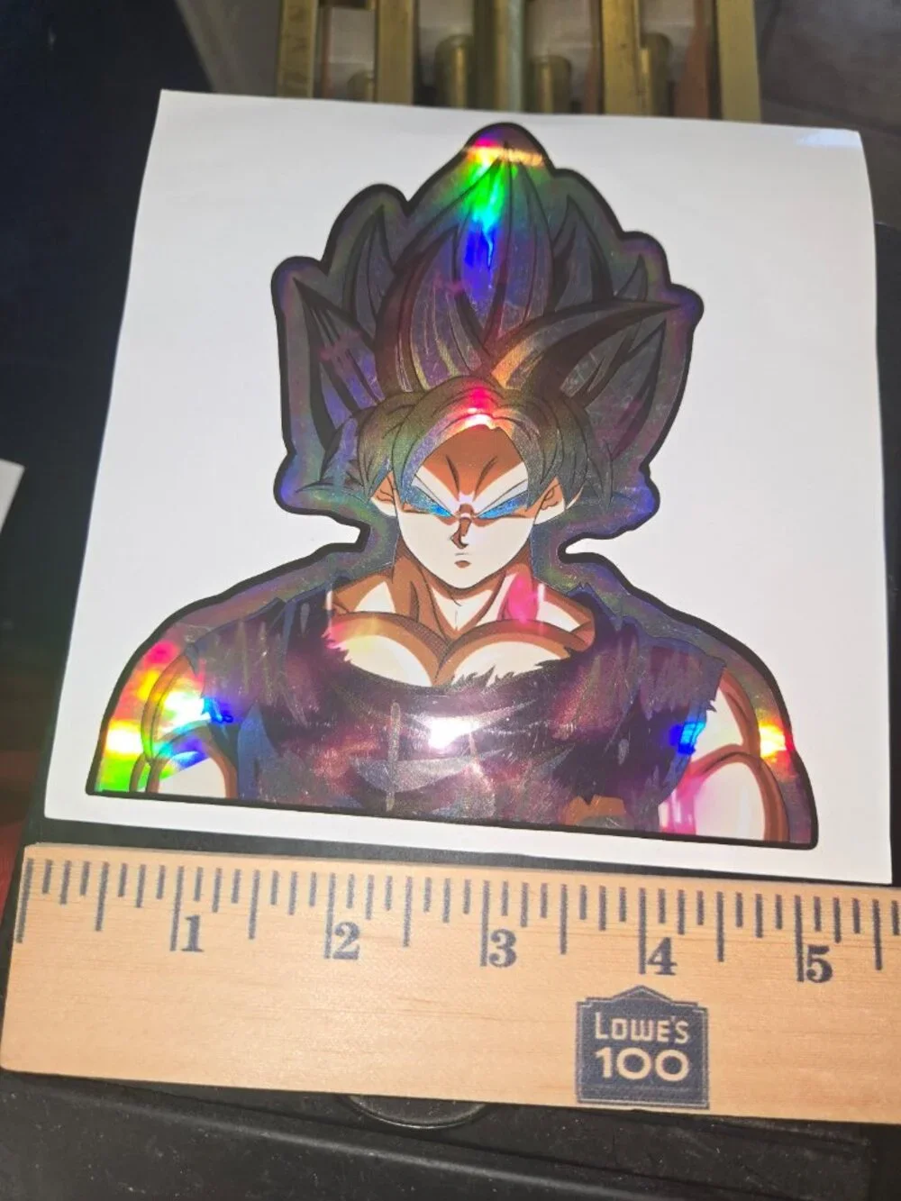 Dragonball Z Ultra Instinct Goku Holographic Car Sticker Decal Peeker V 1
